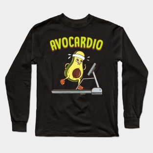 Avocardio Avocado Cardio Pun Running Exercise Gym Long Sleeve T-Shirt